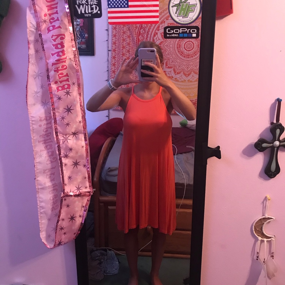 Peach dress